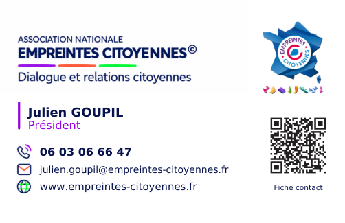 Recto de la carte de visite de Julien Goupil
